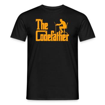 Entwickler Spaß Spruch The Codefather Coder - Männer T-Shirt - Schwarz - Vorne - AI Model Male 178 light (178cm)