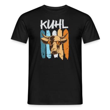 Landwirt Spruch Kuhl lustige Kuh Bauer - Männer T-Shirt - Schwarz - Vorne - AI Model Male 178 light (178cm)