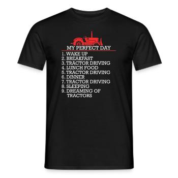 Perfekte Bauernhof Bauer Landwirt Tag Trekker - Männer T-Shirt - Schwarz - Vorne - AI Model Male 178 light (178cm)