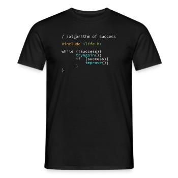 Entwickler Programmierer Erfolgs Code Coder - Männer T-Shirt - Schwarz - Vorne - AI Model Male 178 light (178cm)