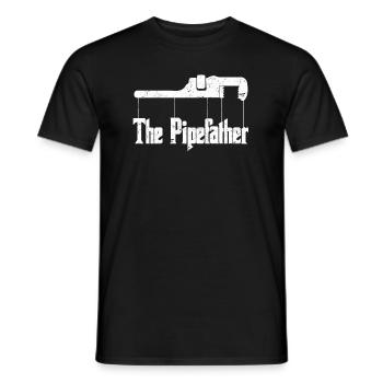 The Pipefather Plumber Men's Plant Mechanic - Men's T-Shirt - black - Front - AI Model Male 178 light (178cm)