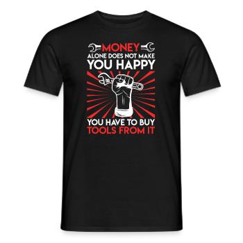 Tool saying workshop screwdriver gift - Men's T-Shirt - black - Front - AI Model Male 178 light (178cm)