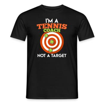 Tennistrainer und kein Ziel Tennis Trainer - Männer T-Shirt - Schwarz - Vorne - AI Model Male 178 light (178cm)