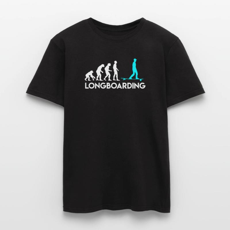 Monkey Human Longboarder Evolution Evolution Men’s T-shirt