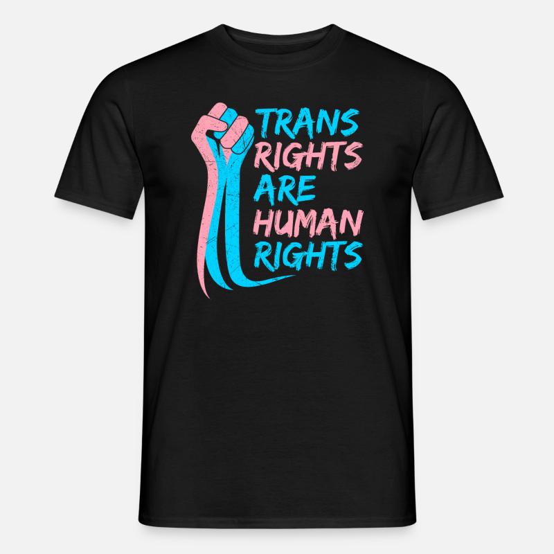 Trans Rights are Human rights Trans LGBT Pride - Men’s T-shirt - black