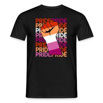 Lesbiennes Pride LGBT Pride Gay Lesbian - T-shirt homme - noir - Devant - AI Model Male 178 light (178cm)