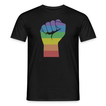 Gay Pride LGBT Pride Gay Gift Rainbow - Men's T-Shirt - black - Front - AI Model Male 178 light (178cm)