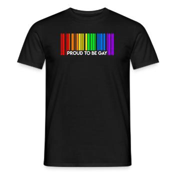 Proud to be Gay Pride LGBT Pride Gay Cadeau - T-shirt homme - noir - Devant - AI Model Male 178 light (178cm)
