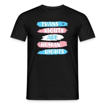 Transights are Human Rights Transgender - T-shirt homme - noir - Devant - AI Model Male 178 light (178cm)