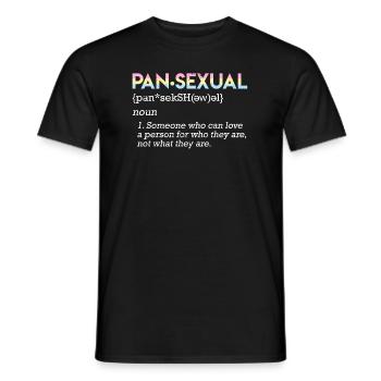 LGBT Pride Pansexuell Bedeutung Definition - Männer T-Shirt - Schwarz - Vorne - AI Model Male 178 light (178cm)