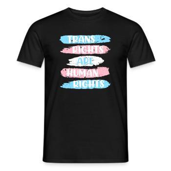 Les Transgenres Transgenre Trans Rights are Human Rights - T-shirt homme - noir - Devant - AI Model Male 178 light (178cm)