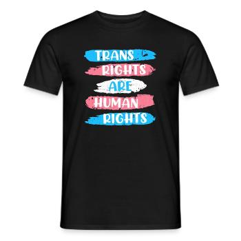 Trans Rights are Human Rights Transsexual - Men's T-Shirt - black - Front - AI Model Male 178 light (178cm)