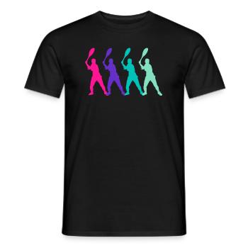 Cooles Tennis Tennisspieler Geschenk Tennisturnier - Männer T-Shirt - Schwarz - Vorne - AI Model Male 178 light (178cm)