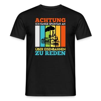 Zugführer Eisenbahner Eisenbahn Geschenk Lokführer - Männer T-Shirt - Schwarz - Vorne - AI Model Male 178 light (178cm)