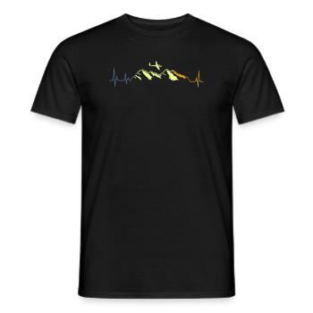 Planeur pilote pilote amateur planeur - T-shirt homme - noir - Devant - AI Model Male 178 light (178cm)