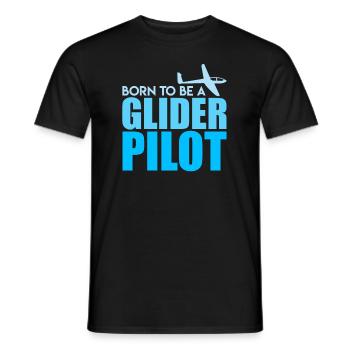 Planeur Spruch Born to be a Glider Pilot - T-shirt homme - noir - Devant - AI Model Male 178 light (178cm)