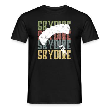 Parachutiste motif Skydive Skydiver - T-shirt homme - noir - Devant - AI Model Male 178 light (178cm)
