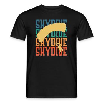 Parachutistes Skydive Retro - T-shirt homme - noir - Devant - AI Model Male 178 light (178cm)