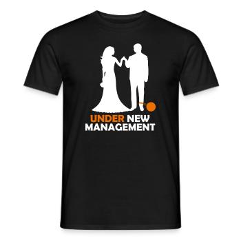 Under new management groom - Men's T-Shirt - black - Front - AI Model Male 178 light (178cm)
