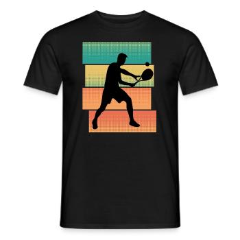 Tennisspieler Geschenk Tennis Motiv Tennisturnier - Männer T-Shirt - Schwarz - Vorne - AI Model Male 178 light (178cm)