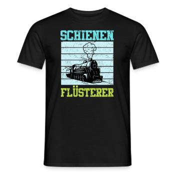 Modelleisenbahn Modellbauer Spruch Gleise - Männer T-Shirt - Schwarz - Vorne - AI Model Male 178 light (178cm)