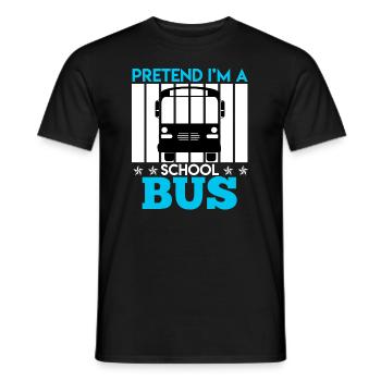 Bus saying bus driver bus driver gift - Men's T-Shirt - black - Front - AI Model Male 178 light (178cm)