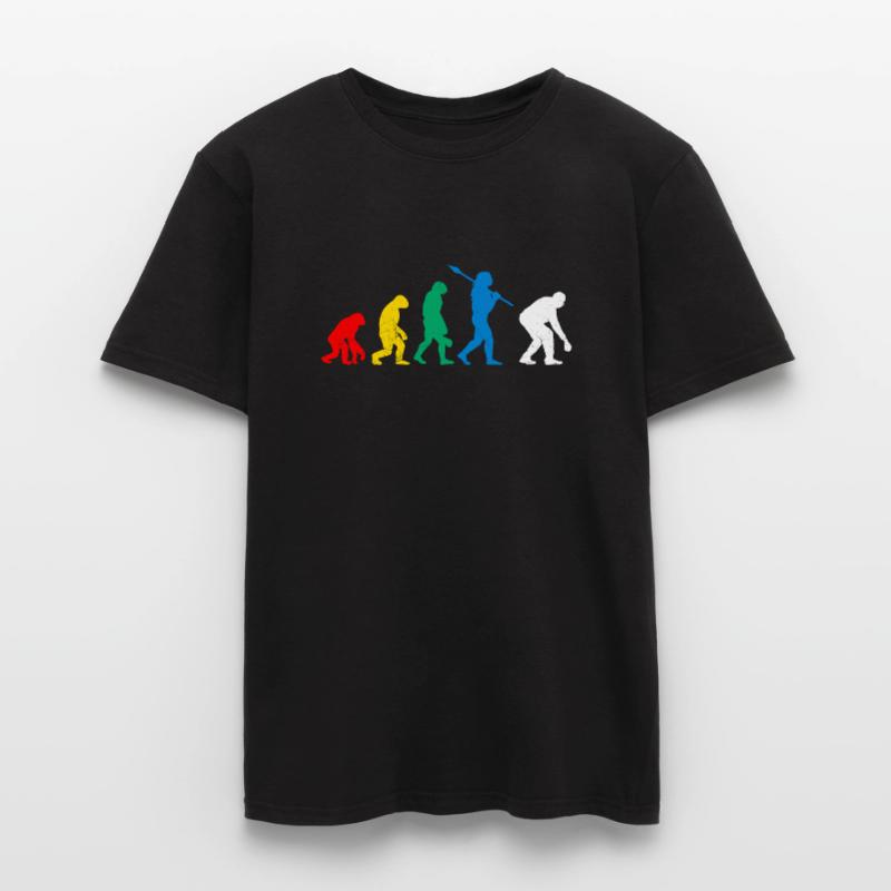 Boule Monkey Human Evolution Boccia Player Men’s T-shirt