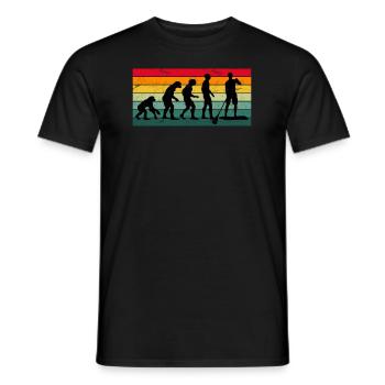 Vintage SUP Paddler Stand up Paddle Surfer - Men's T-Shirt - black - Front - AI Model Male 178 light (178cm)
