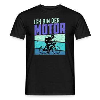 Vélo cadeau hommes drôle sort drôle roue - T-shirt homme - noir - Devant - AI Model Male 178 light (178cm)