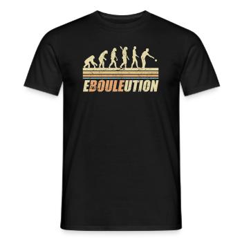 Boulespieler Motiv EBouleution Affe Mensch - Männer T-Shirt - Schwarz - Vorne - AI Model Male 178 light (178cm)