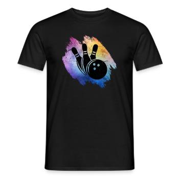 Bowlingkugel und Bowling Pins Kunst Bowling-Team - Männer T-Shirt - Schwarz - Vorne - AI Model Male 178 light (178cm)