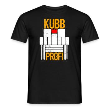 Kubb Profi Wikingerschach Geschenk - Männer T-Shirt - Schwarz - Vorne - AI Model Male 178 light (178cm)