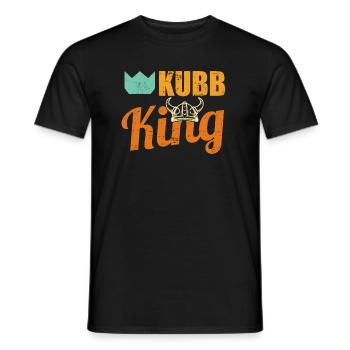 Wikinger Schach Kubb Spiel König Wikingerschach - Männer T-Shirt - Schwarz - Vorne - AI Model Male 178 light (178cm)