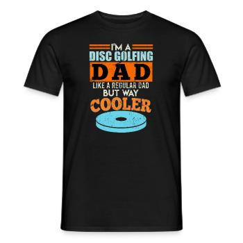 Discgolf papa Disc Golf père hommes - T-shirt homme - noir - Devant - AI Model Male 178 light (178cm)