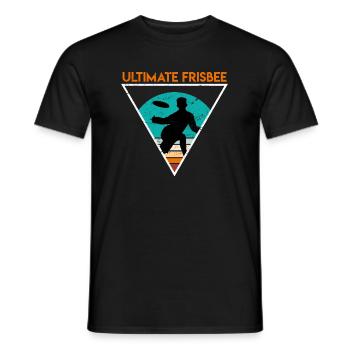 Retro Ultimate Frisbee - Männer T-Shirt - Schwarz - Vorne - AI Model Male 178 light (178cm)