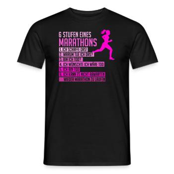 Lustiger Marathon Spruch Läuferin Frauen Geschenk - Männer T-Shirt - Schwarz - Vorne - AI Model Male 178 light (178cm)