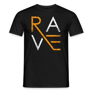 Rave Gift Techno Music Techno Party - Men's T-Shirt - black - Front - AI Model Male 178 light (178cm)
