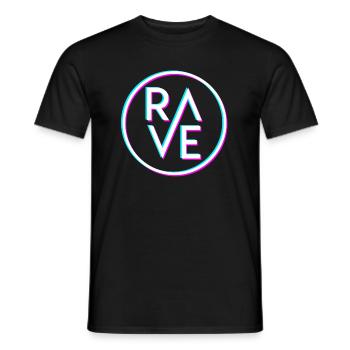 Techno Tekk Raver Rave cadeau Techno Party - T-shirt homme - noir - Devant - AI Model Male 178 light (178cm)