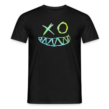 Gesicht zur Techno Party Feier Festival Hardtekk - Männer T-Shirt - Schwarz - Vorne - AI Model Male 178 light (178cm)