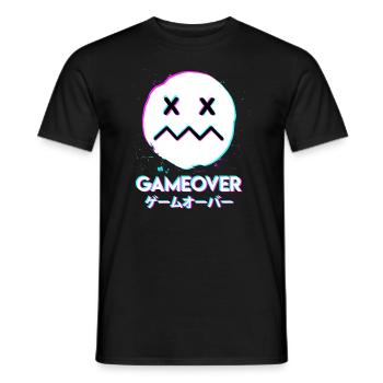 Game over Acid Techno Musik Japan - Männer T-Shirt - Schwarz - Vorne - AI Model Male 178 light (178cm)