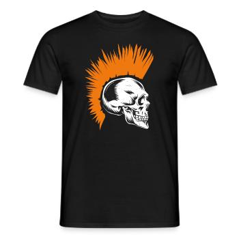 Rock Music Punk Rock Skull Skeleton - Men's T-Shirt - black - Front - AI Model Male 178 light (178cm)