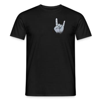 Rockmusik Konzert Heavy Metal Handzeichen - Männer T-Shirt - Schwarz - Vorne - AI Model Male 178 light (178cm)