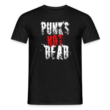 Punk is not Dead Punks Rock Punker Rock music - Men's T-Shirt - black - Front - AI Model Male 178 light (178cm)