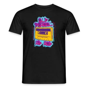 Old School Hip Hop Rap Musik Rap 90er Musik - Männer T-Shirt - Schwarz - Vorne - AI Model Male 178 light (178cm)
