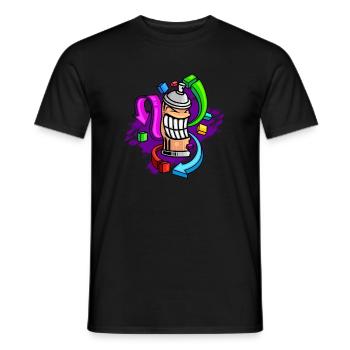 Graffiti Kunst Street Art Hip Hop Graffito - Männer T-Shirt - Schwarz - Vorne - AI Model Male 178 light (178cm)