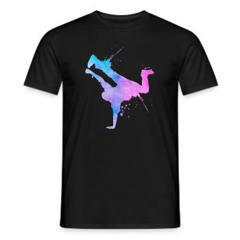 Street Art Breakdancer Moderne Abstrakte Kunst - Männer T-Shirt - Schwarz - Vorne - AI Model Male 178 light (178cm)