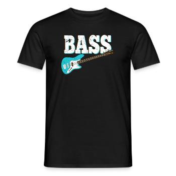 Basse Musicien Basse Guitare E-Rock Rock - T-shirt homme - noir - Devant - AI Model Male 178 light (178cm)