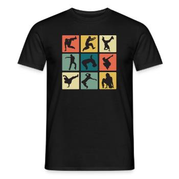 Vintage Breakdance Moves B-Boy Breakdancer - T-shirt homme - noir - Devant - AI Model Male 178 light (178cm)