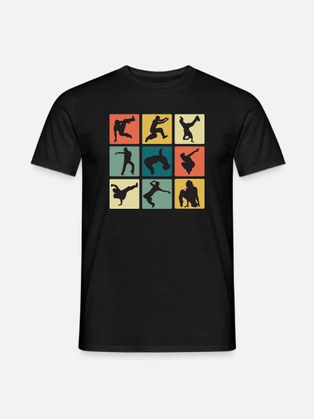Vintage Breakdance Moves B-Boy Breakdancer - Männer T-Shirt - Schwarz