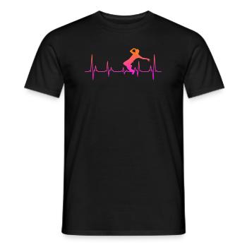 Breakdance Rythme cardiaque Urbain Dance Street Art - T-shirt homme - noir - Devant - AI Model Male 178 light (178cm)